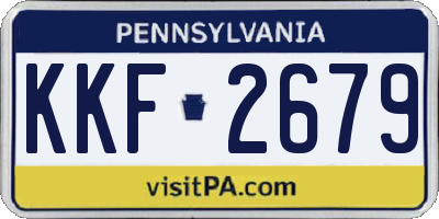 PA license plate KKF2679