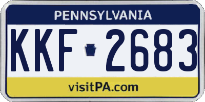 PA license plate KKF2683