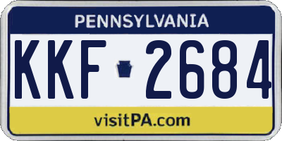 PA license plate KKF2684