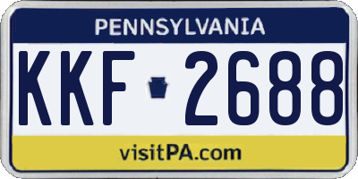 PA license plate KKF2688