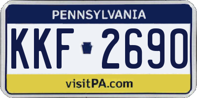 PA license plate KKF2690