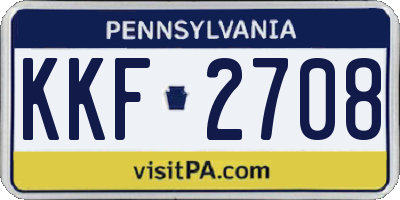 PA license plate KKF2708