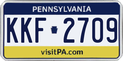 PA license plate KKF2709