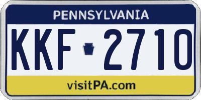 PA license plate KKF2710