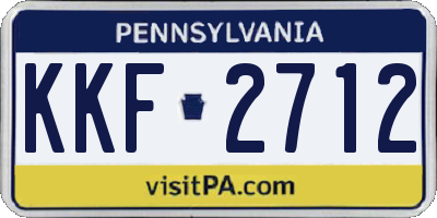 PA license plate KKF2712