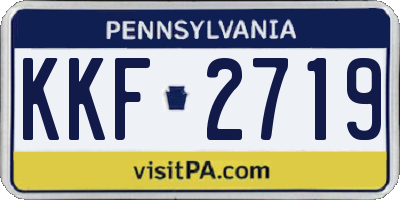 PA license plate KKF2719