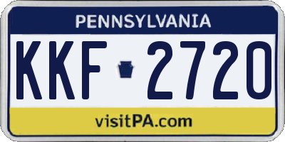 PA license plate KKF2720
