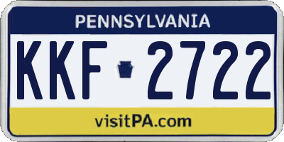 PA license plate KKF2722