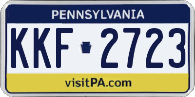 PA license plate KKF2723