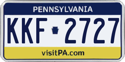 PA license plate KKF2727