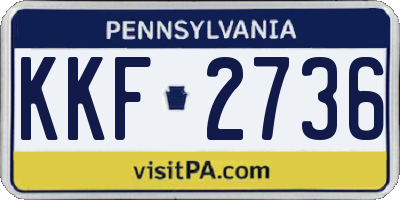 PA license plate KKF2736