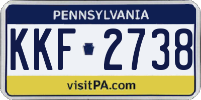 PA license plate KKF2738