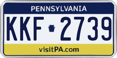 PA license plate KKF2739