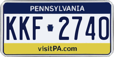 PA license plate KKF2740