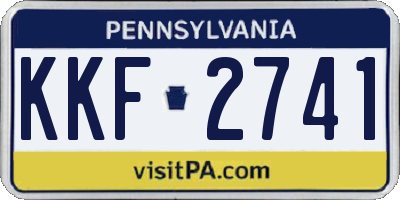 PA license plate KKF2741