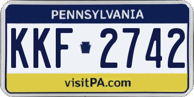 PA license plate KKF2742