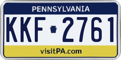 PA license plate KKF2761