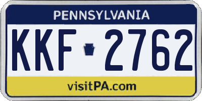 PA license plate KKF2762