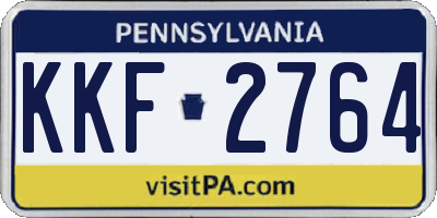 PA license plate KKF2764