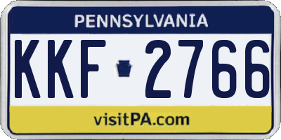 PA license plate KKF2766
