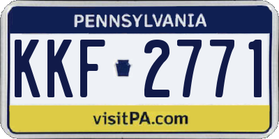 PA license plate KKF2771