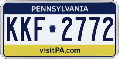 PA license plate KKF2772