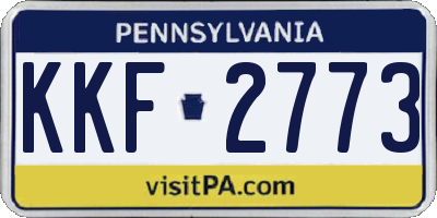 PA license plate KKF2773