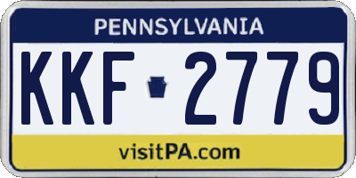 PA license plate KKF2779