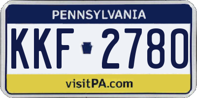 PA license plate KKF2780