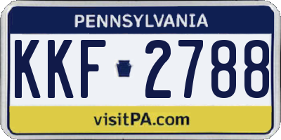 PA license plate KKF2788