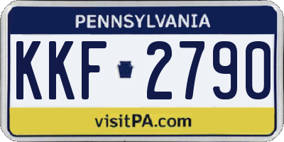 PA license plate KKF2790