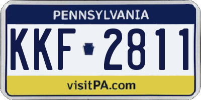 PA license plate KKF2811