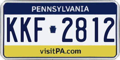PA license plate KKF2812