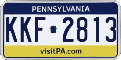 PA license plate KKF2813