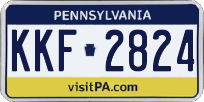 PA license plate KKF2824