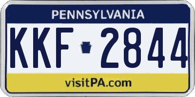 PA license plate KKF2844