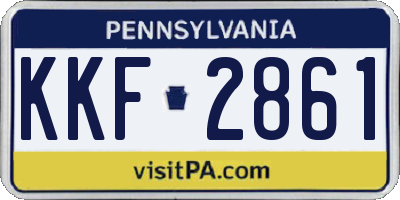 PA license plate KKF2861