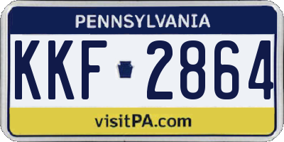 PA license plate KKF2864