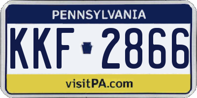 PA license plate KKF2866
