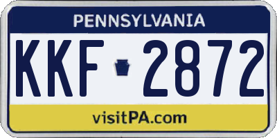 PA license plate KKF2872