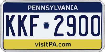 PA license plate KKF2900