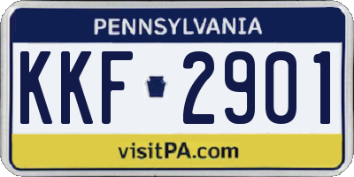 PA license plate KKF2901