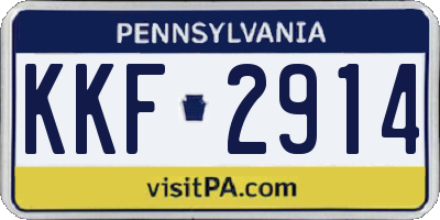 PA license plate KKF2914