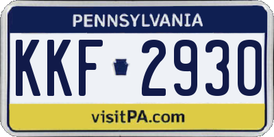 PA license plate KKF2930