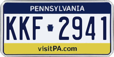 PA license plate KKF2941