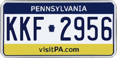 PA license plate KKF2956