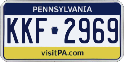 PA license plate KKF2969