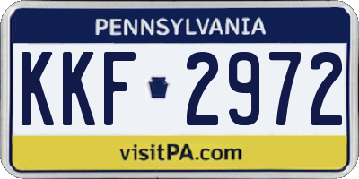 PA license plate KKF2972