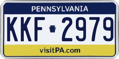 PA license plate KKF2979