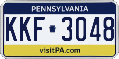 PA license plate KKF3048